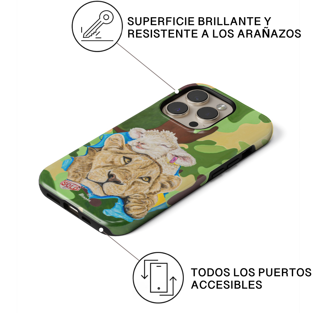 La guerrera en mi- Lion – iPhone 16 Fundas Tough ( MagSafe)