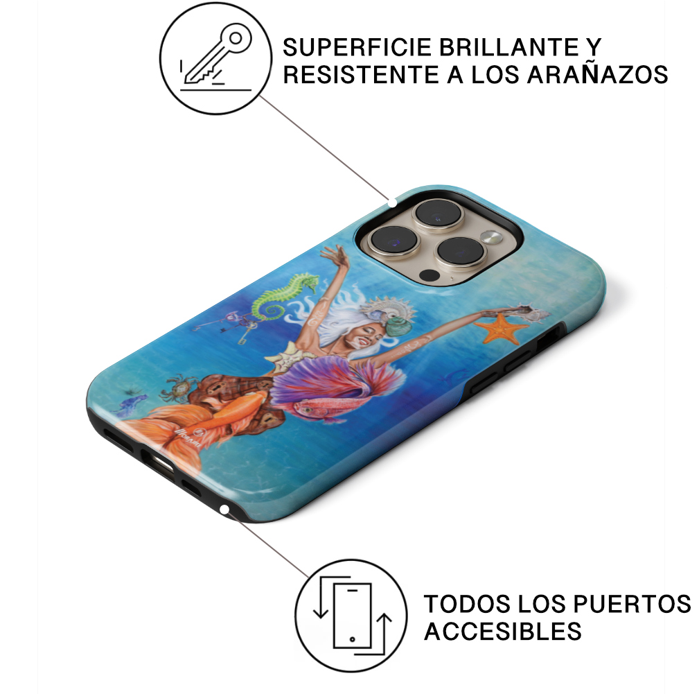 Dicha Bajo el Agua – iPhone 16 Fundas Tough ( MagSafe)